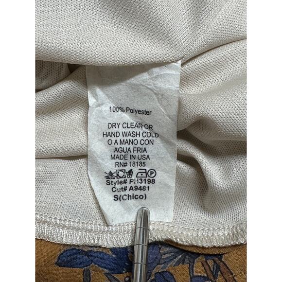 Audrey 3+1 Romper Womens Small Mustard Floral Plunge‎ V-Neck Boho Beach Festival - Picture 6 of 8